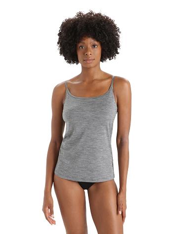 Dámské Podprsenky Icebreaker Merino Siren Cami Singlet Šedé | CZ 1140ZUTG